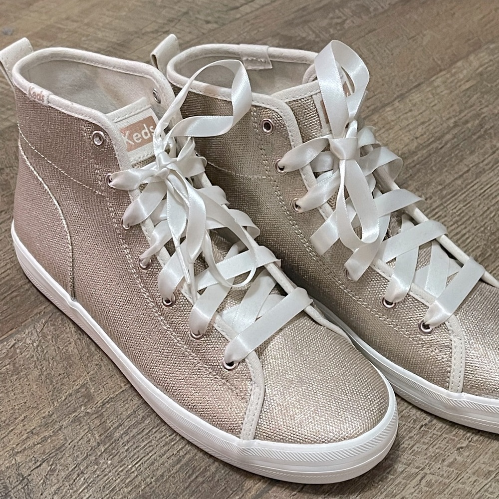 Keds Metallic Rose Gold High Tops
